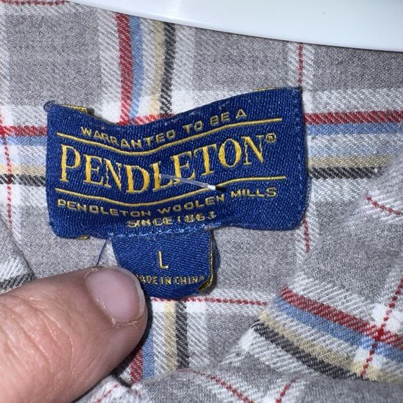 Pendleton Woolen Mills Mens Shirt L Fitted Plaid Button Down - Picture 7 of 7
